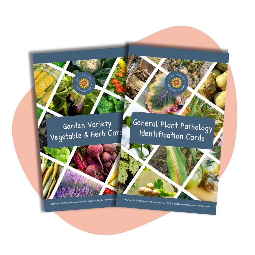 garden plant identification cards and general plant pathology cards